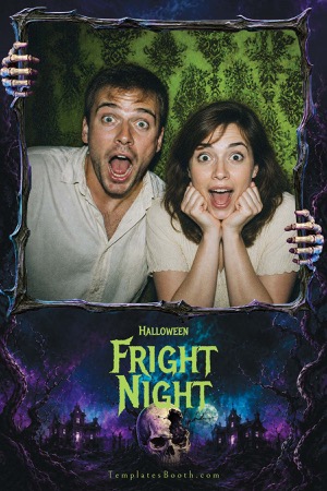 Fright Night Halloween 4x6 photo booth print template