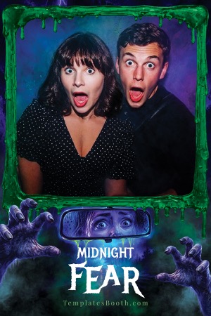 Midnight Fear Halloween 4x6 photo booth print template