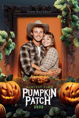 Pumpkin Patch Halloween 4x6 photo booth print template